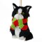 Ornativity Christmas Mini Cat Ornament - Furry Black Kitten with Scarf Holiday Tree Hanging Decoration